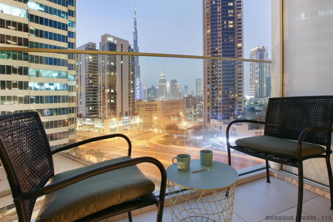 Luxury Studios With Burj Khalifa Or Canal View In Downtown - Marquise Square Tower Dubai Buitenkant foto