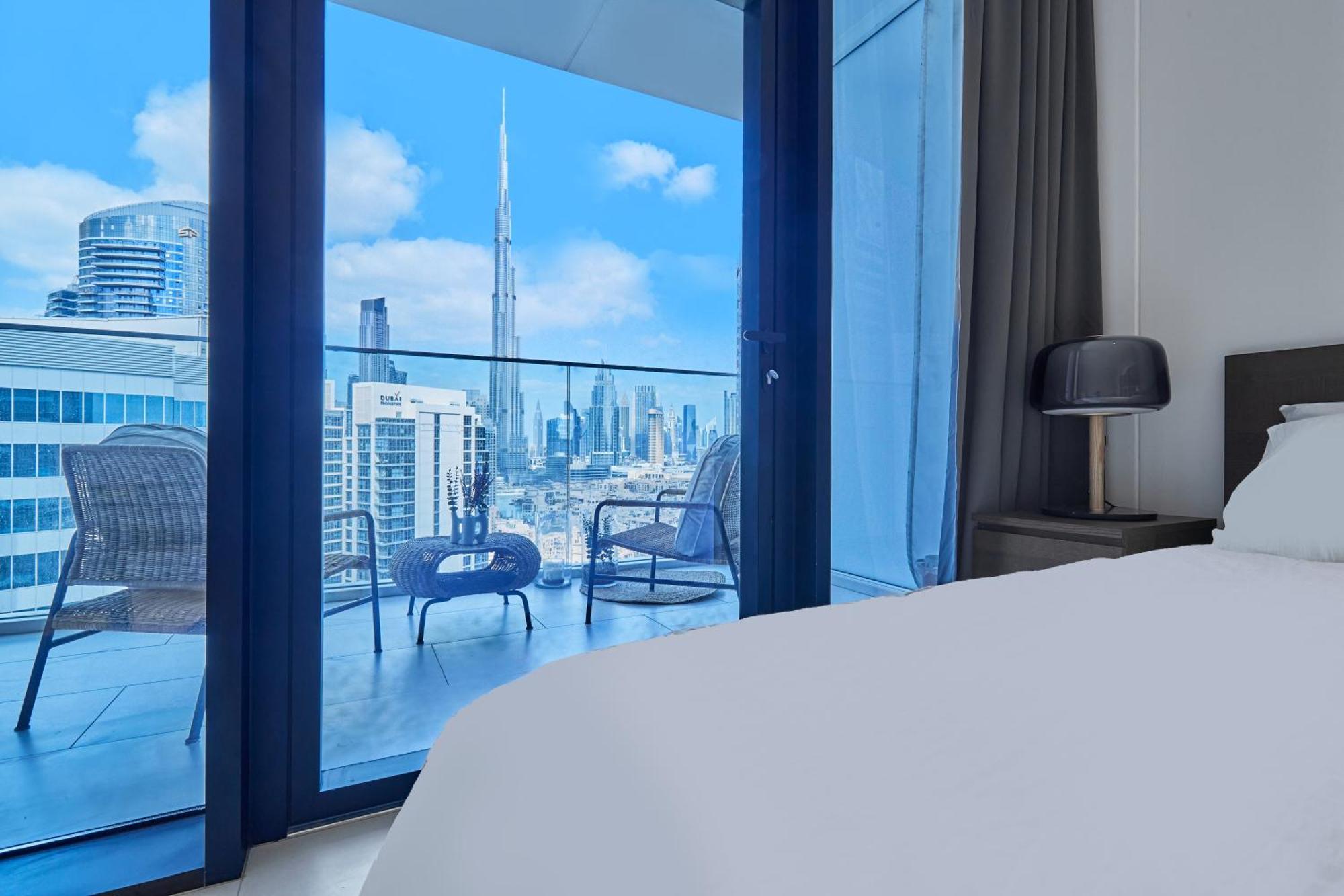 Luxury Studios With Burj Khalifa Or Canal View In Downtown - Marquise Square Tower Dubai Buitenkant foto