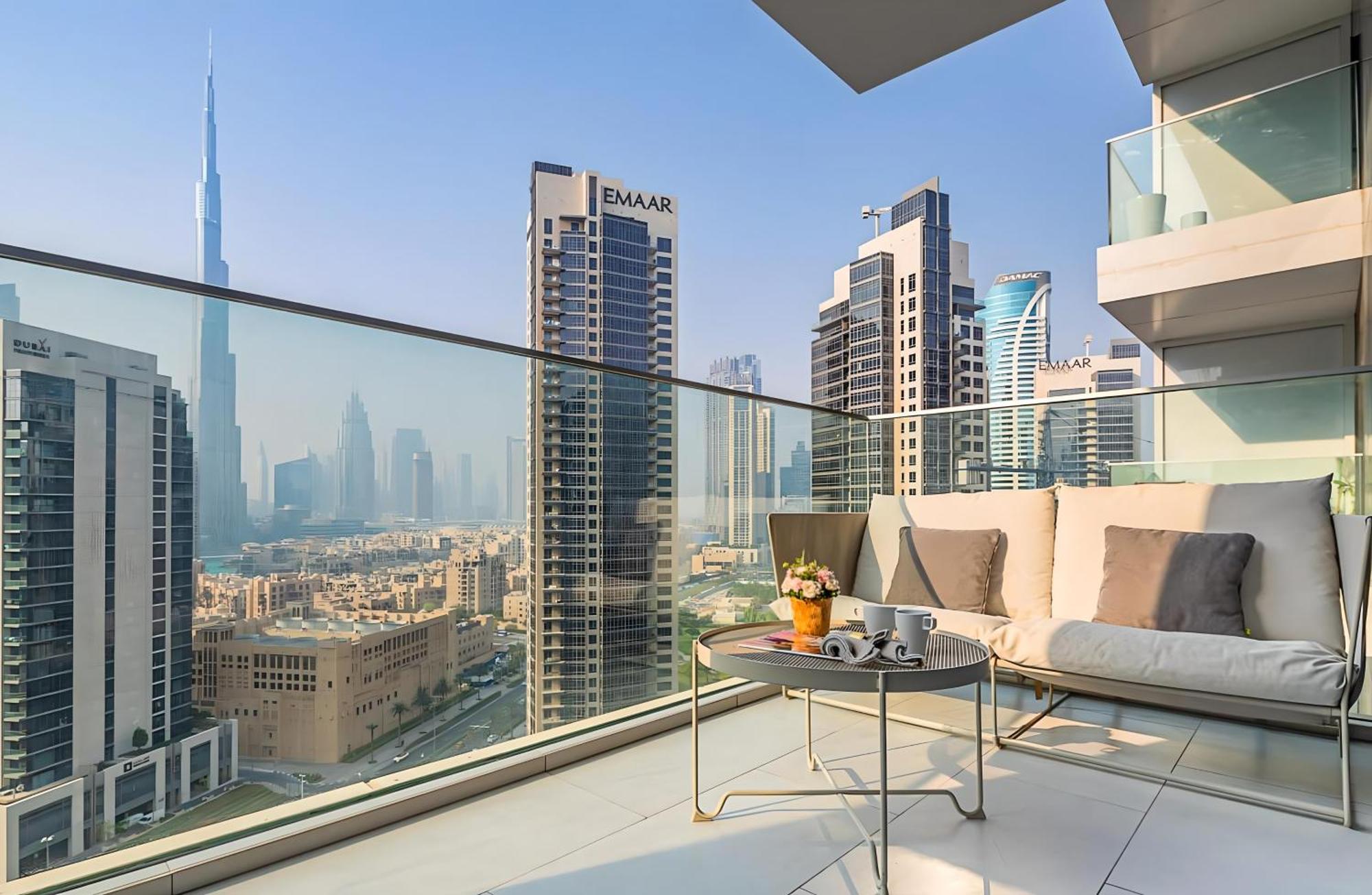 Luxury Studios With Burj Khalifa Or Canal View In Downtown - Marquise Square Tower Dubai Buitenkant foto